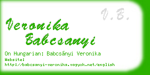 veronika babcsanyi business card