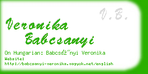 veronika babcsanyi business card